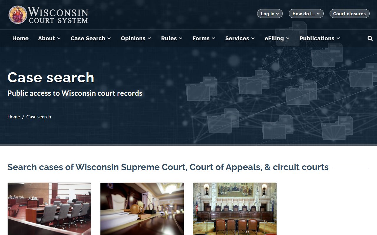 Wisconsin WCCA court records search for Iowa County arrest cases